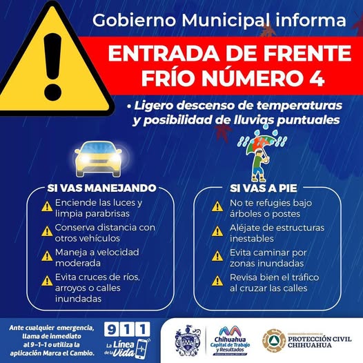 MARCO BONILLA RECOMIENDA TOMAR PRECAUCIONES POR FRENTE FRIO NO. 4 TRAERA LLUVIAS FUERTES