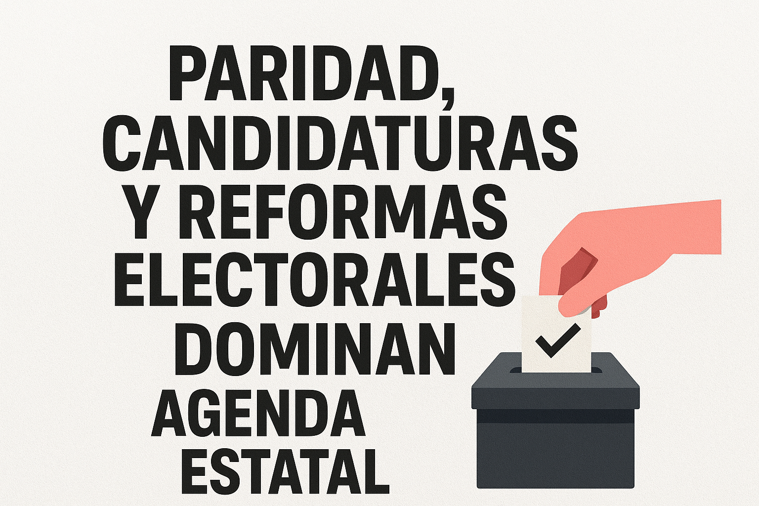 Paridad, candidaturas y reformas electorales dominan agenda estatal