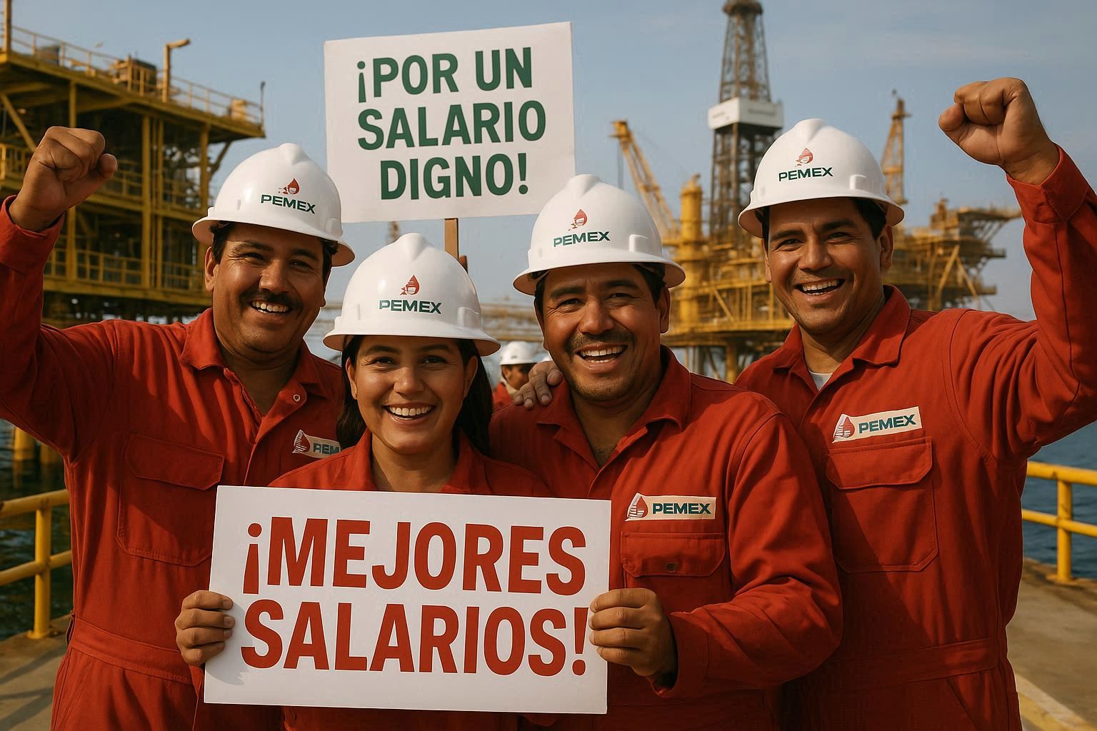 Pemex acuerda alza salarial del 4.5 % para trabajadores petroleros