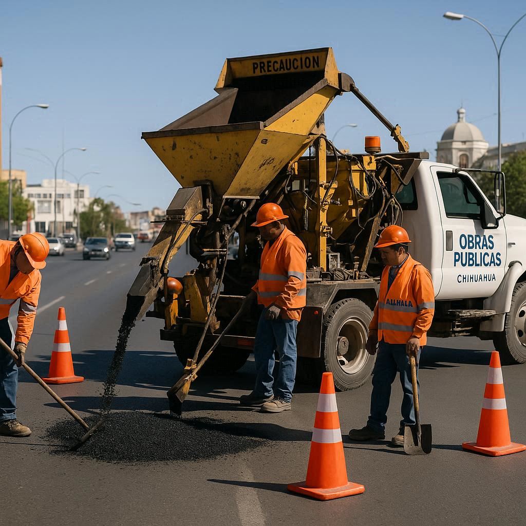 Inicia programa emergente de bacheo en siete zonas de la capital de Chihuahua