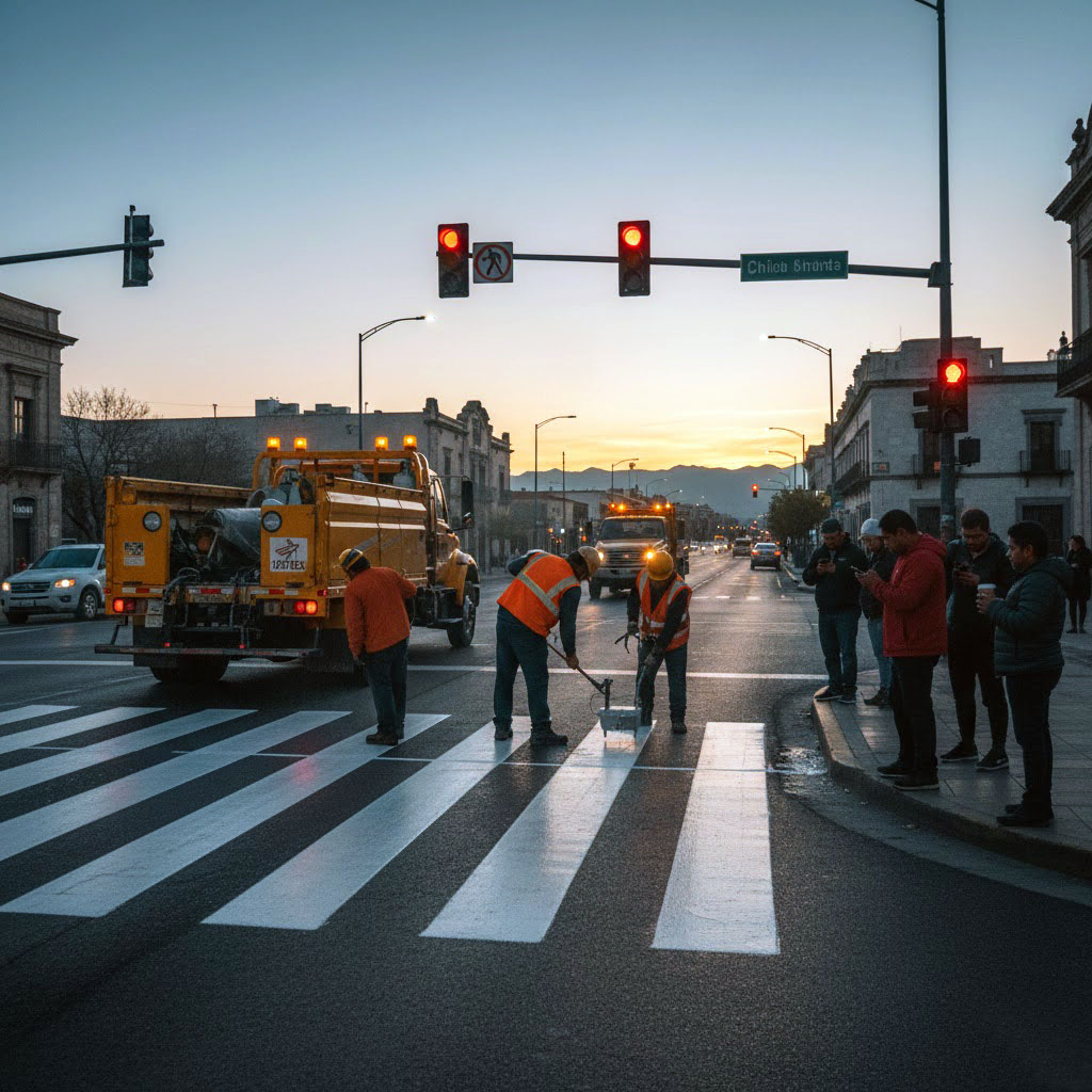 En la capital: arranca “Chihuahua se Pinta Seguro” con inversión de 20 millones de pesos para señalización vial