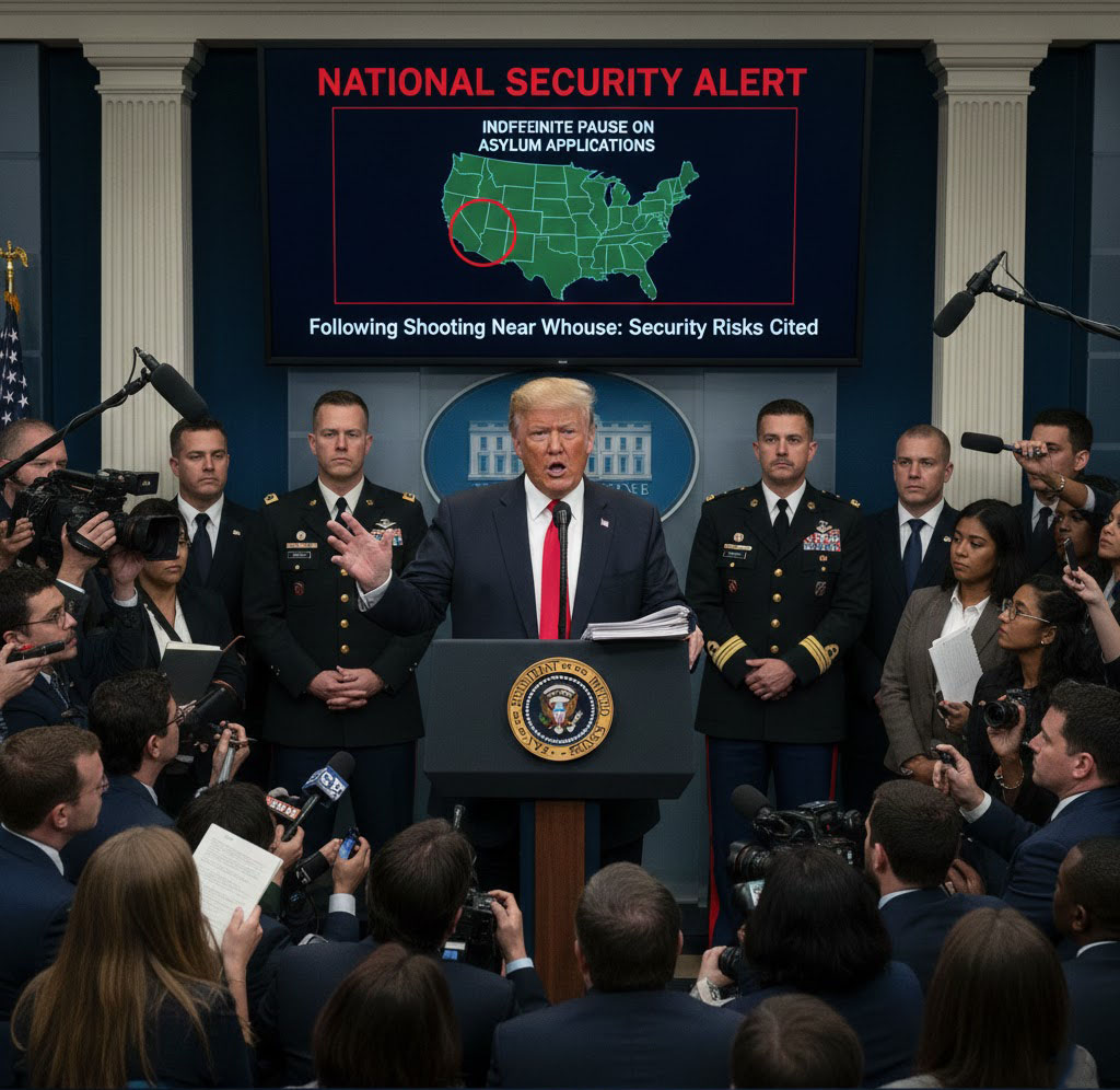 Donald J. Trump ordena pausa indefinida en decisiones de asilo en EE. UU. tras tiroteo cerca de la Casa Blanca