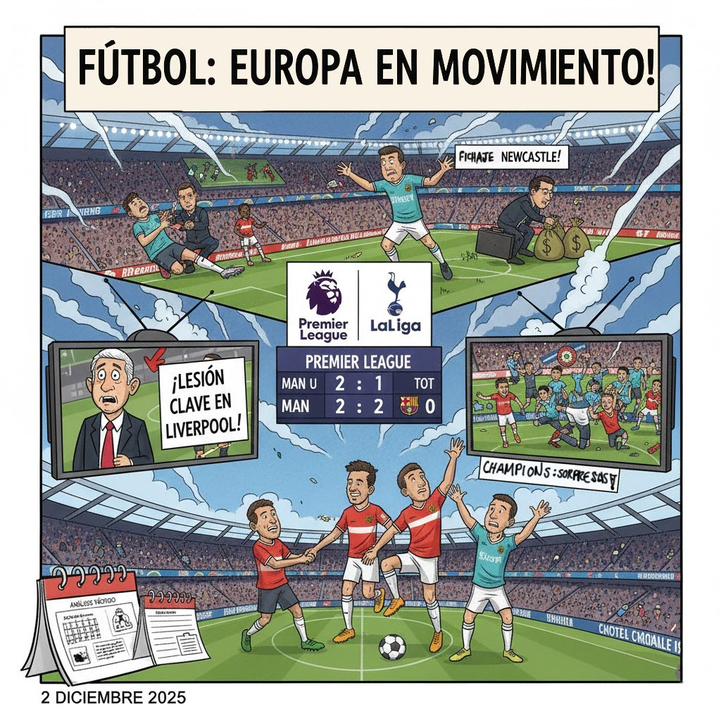 Resumen futbolero: movimientos y resultados clave en ligas europeas y campeonatos de club.