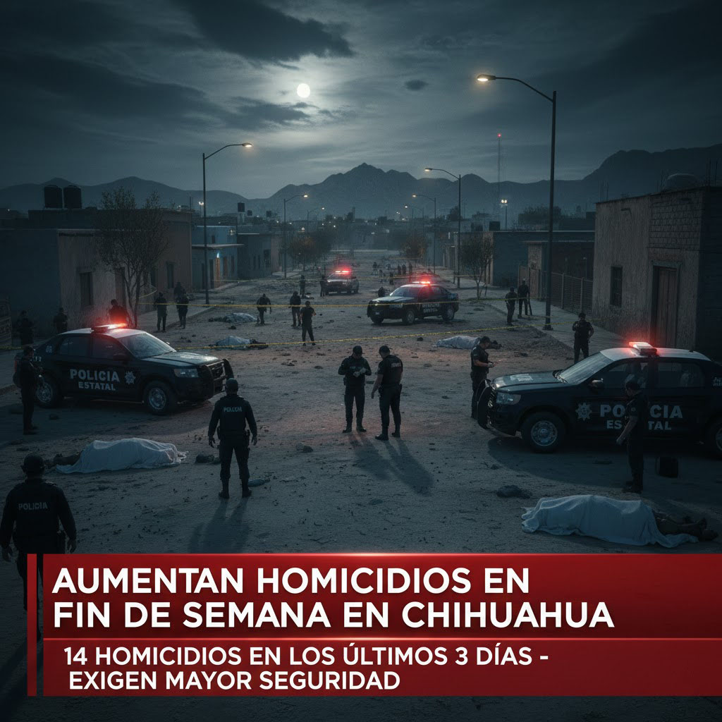 Aumentan homicidios en el último fin de semana en Chihuahua