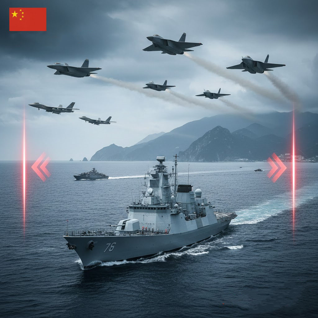 China realiza ejercicios militares masivos alrededor de Taiwán