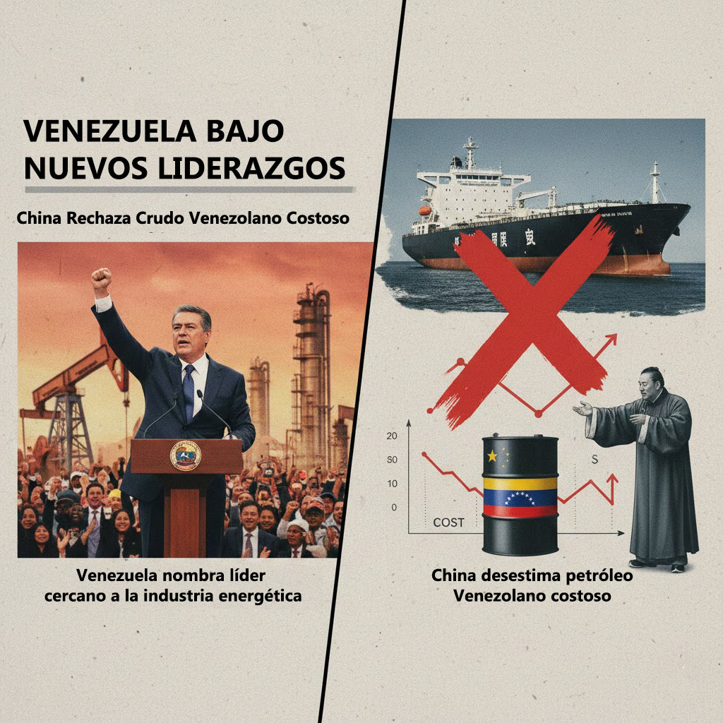 Venezuela bajo nuevos liderazgos mientras China rechaza crudo venezolano