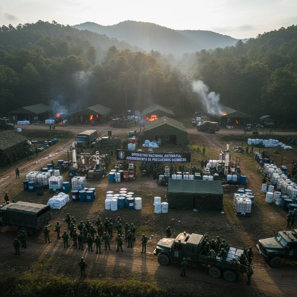 Gobierno mexicano intensifica decomisos de precursores químicos y drogas sintéticas