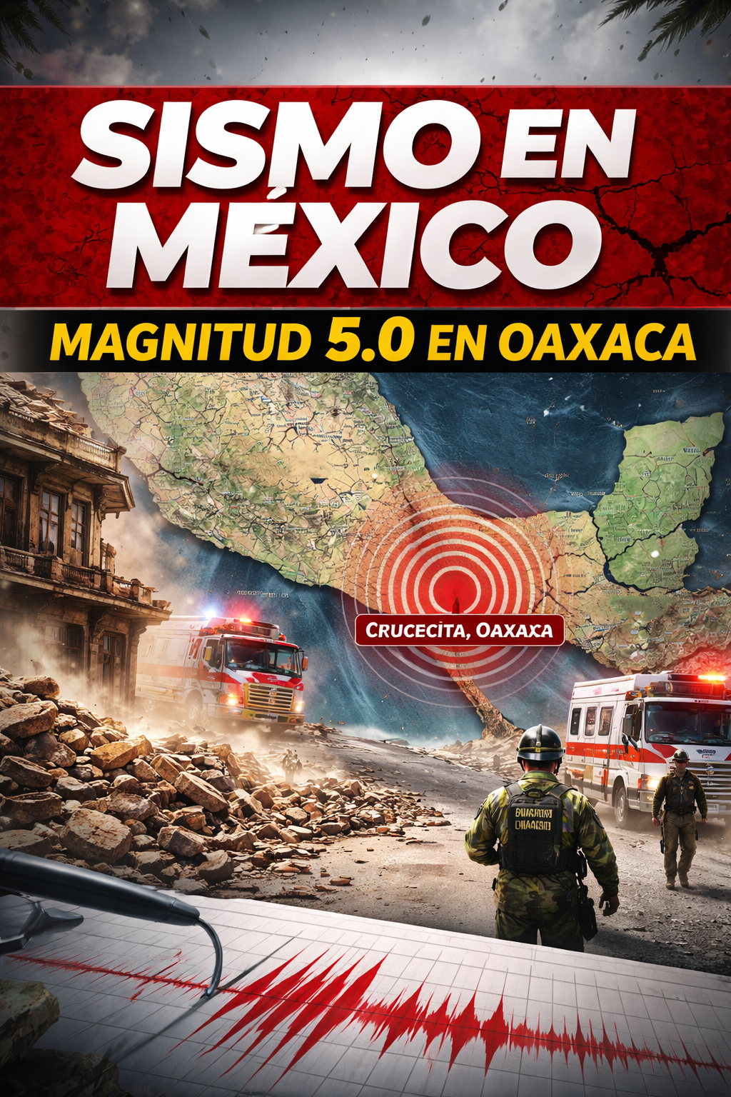 Sismo registrado hoy en México: magnitud 5.0 en Oaxaca y actividad sísmica extendida