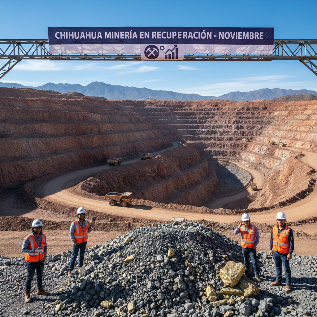 Chihuahua impulsa recuperación minera: aumenta producción de metales clave en noviembre