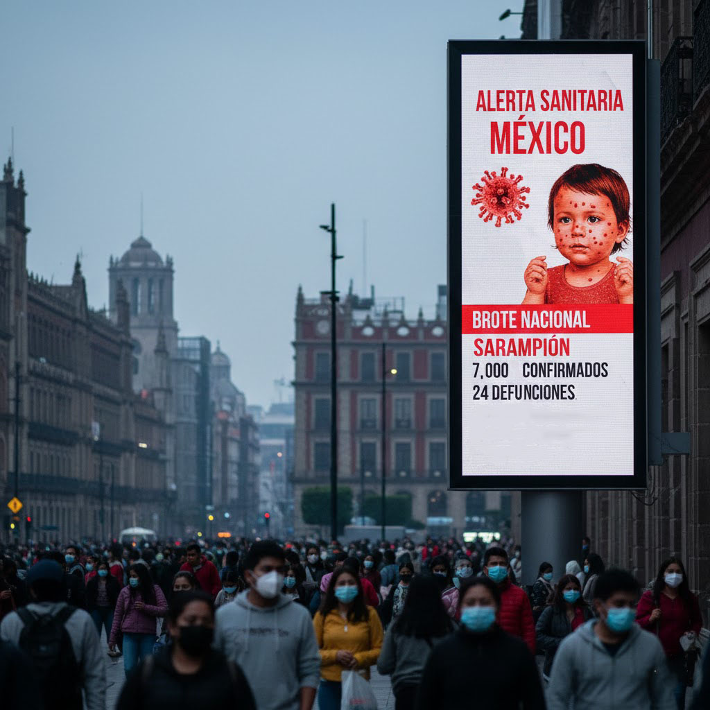 Brote de sarampión pone en alerta sanitaria a México con miles de casos confirmados