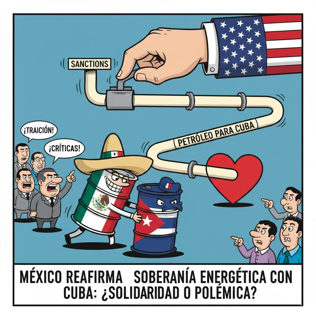 México confirma continuidad del envío de petróleo a Cuba pese a críticas internas y presión regional