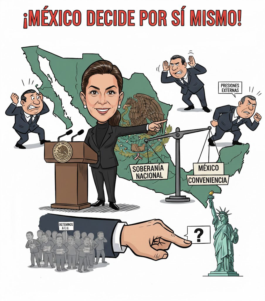 Presidenta de México, Claudia Sheinbaum, defiende con firmeza la soberanía ante presiones políticas externas