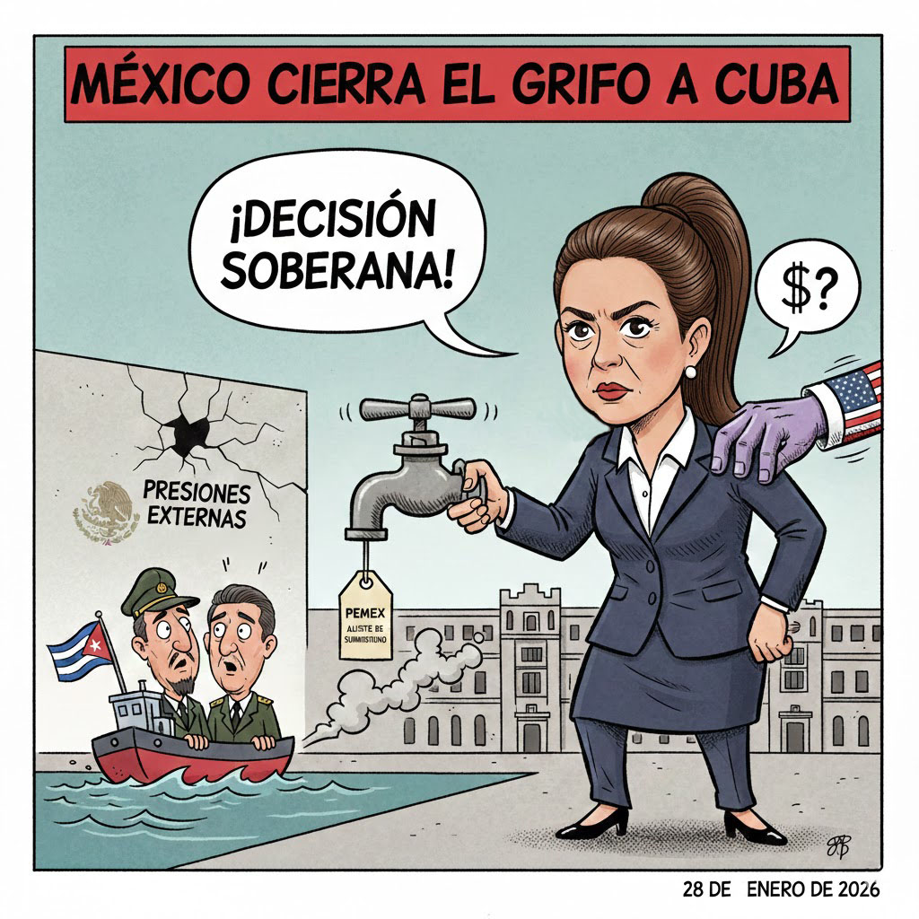 México pausa envíos de petróleo a Cuba y maneja tensión diplomática